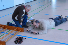Einbau der Sprossenwand am 03.12.2016